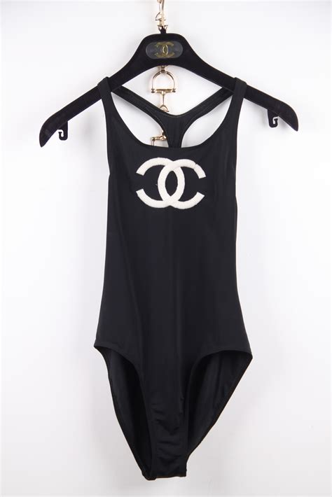 chanel black one pieceswimsuit|Chanel Swimwear .